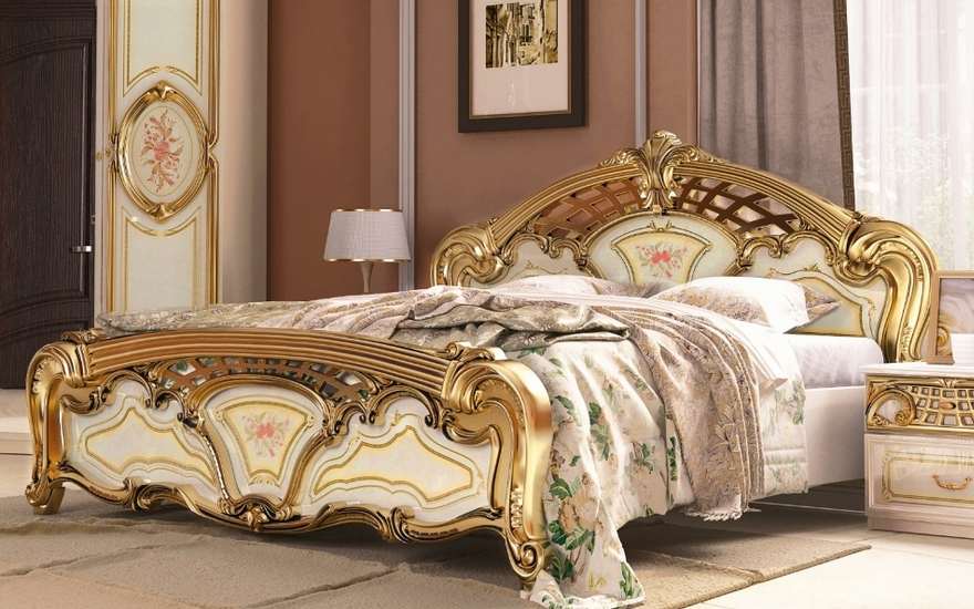Кровать Реджина Голд 160 см подъемная, с каркасом