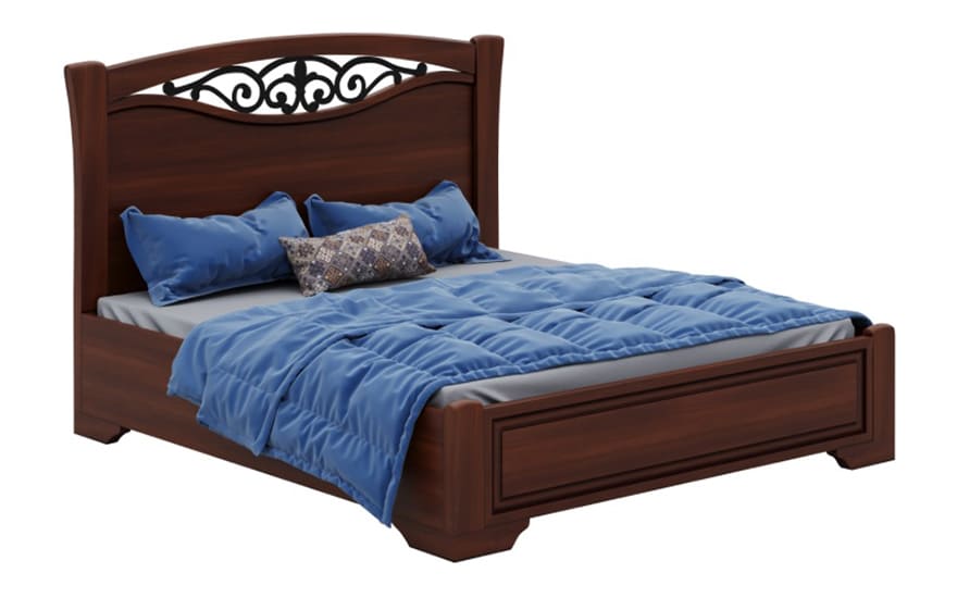 Кровать Беатрисс А 160, БТ08, орех, без механизма