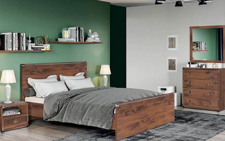 Кровать Индиана 140 дуб без основания