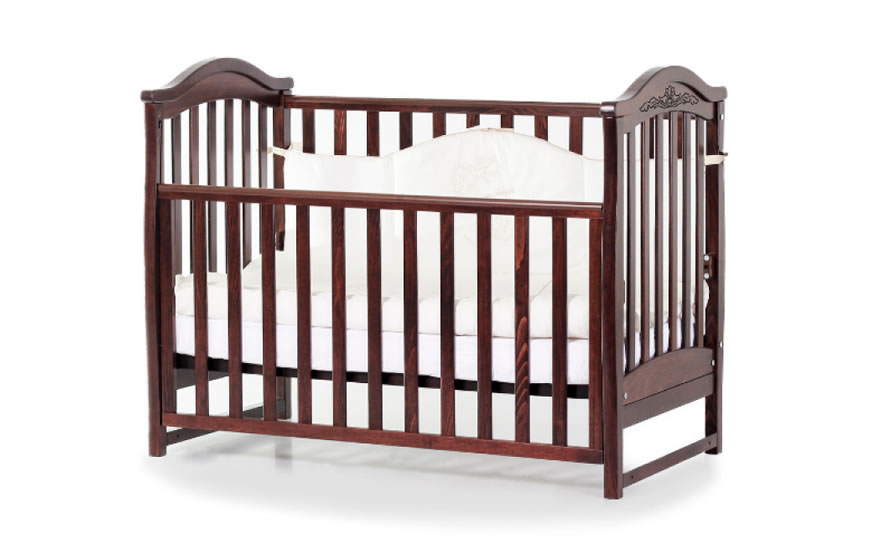 Ліжечко дитяче ЛД-3 без шухляди (колір горіх)