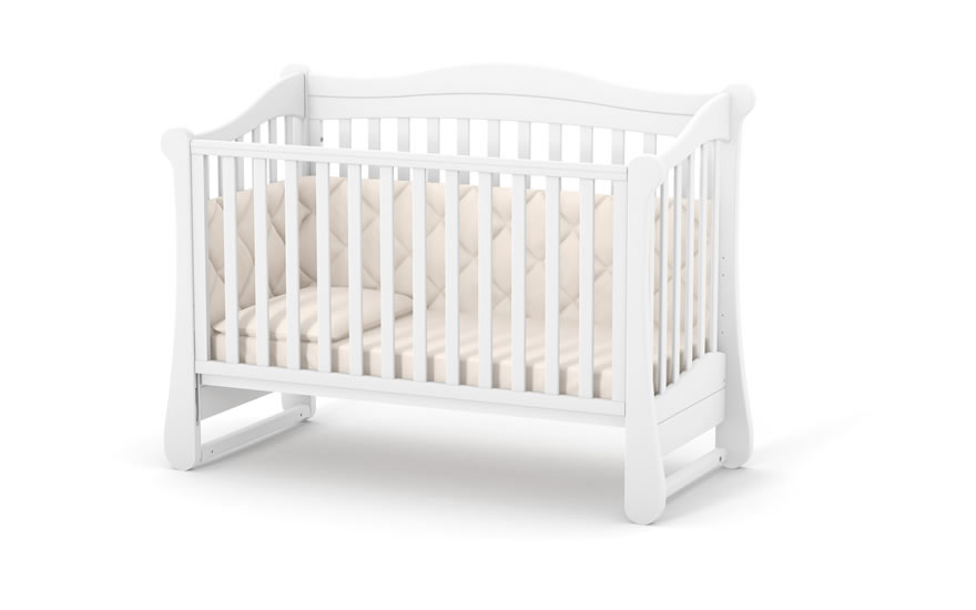 Кроватка детская ЛД-18 без ящика (цвет белый)