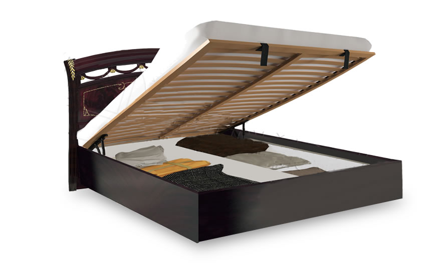 Ліжко Роселла 160 см підйомне, з каркасом, Перо Рубино