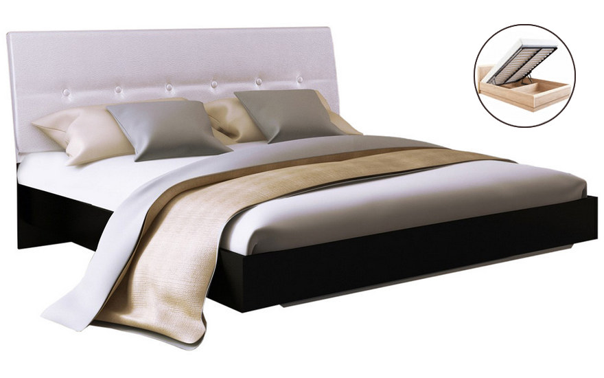 Ліжко Віола 160 см підйомне з каркасом, м'яка спинка