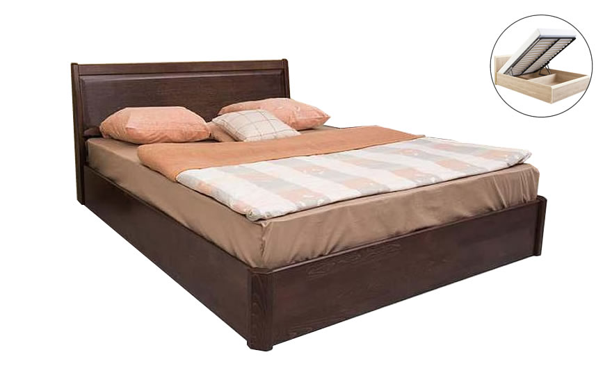 Кровать Сити с филенкой и механизмом (бук)