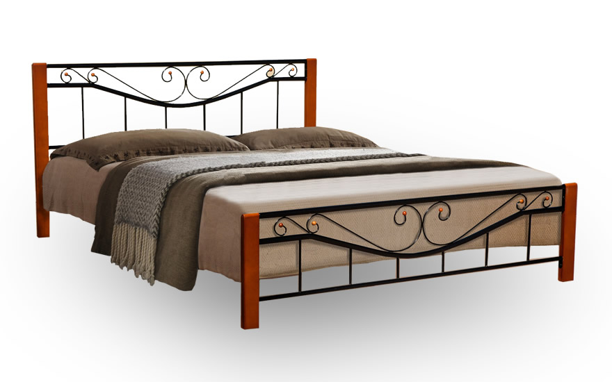 Ліжко Міленіум Вуд металеве двоспальне
