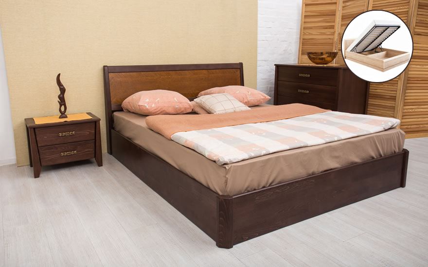 Кровать Сити с интарсией с механизмом Бук