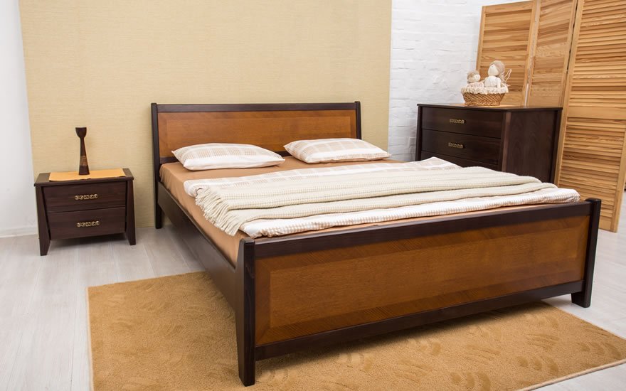 Кровать Сити с интарсией Бук