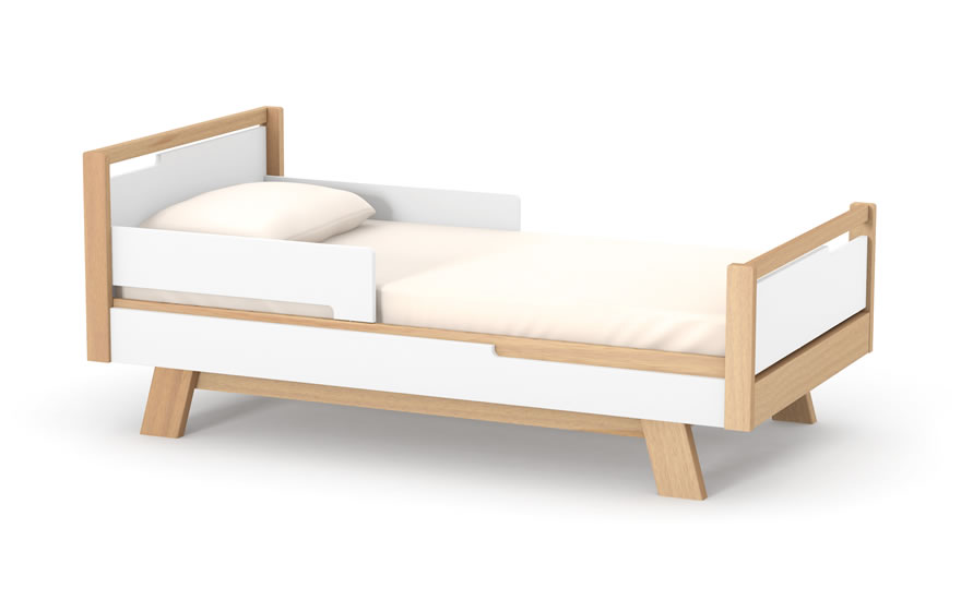 Кровать подростковая Манхэттен Junior 80x160 (цвет бело-буковый)