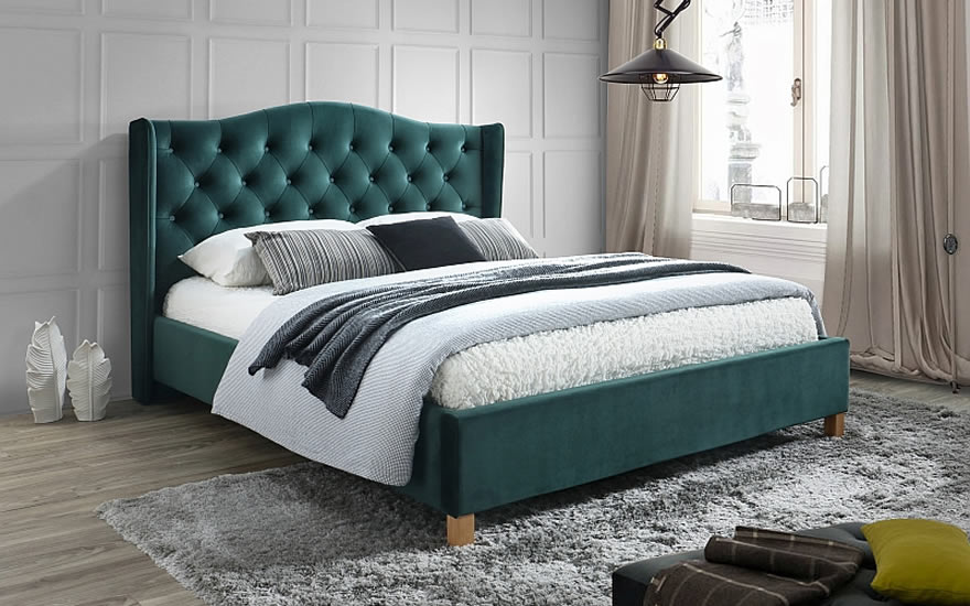 Ліжко Aspen Velvet Зелений