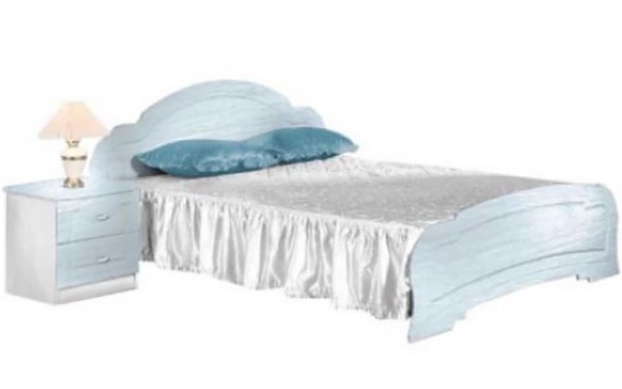 Ліжко Соната 160 см, без каркаса, білий / вершковий браш