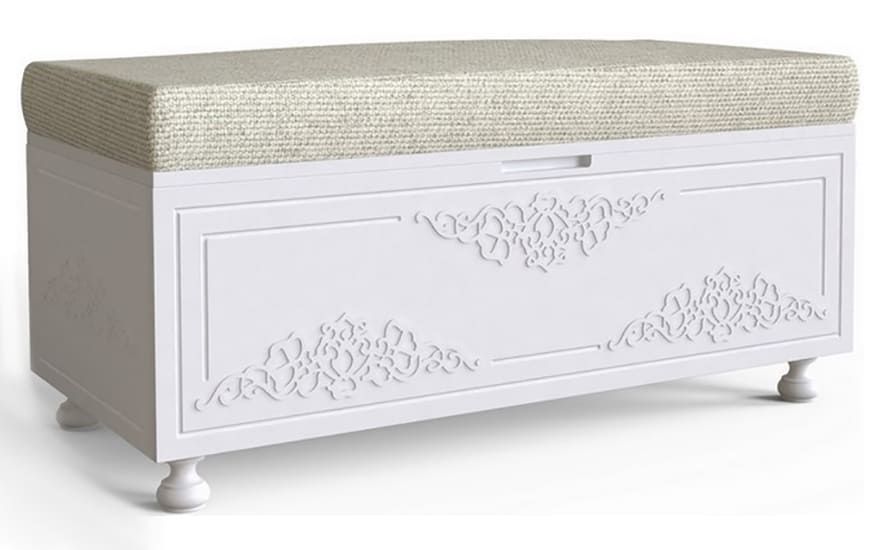 Пуф-тумба Amelie, білий супермат